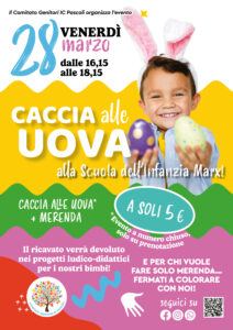 Locandina evento organizzato dal Comitato genitori- 28 marzo 2025 - dalle ore 16.15 alle ore 18.15 c/o scuola dell'Infanzia